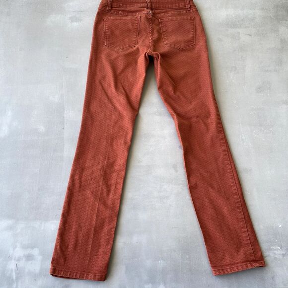 Prana Jeans Womens 4 Orange Skinny Leg Pattern Organic Cotton Blend‎ - Picture 7 of 7